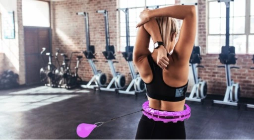 HULAHOP Z OBCIĄŻENIEM WYPUSTKAMI ODCHUDZAJĄCE SKŁADANE SMART HULA HOP