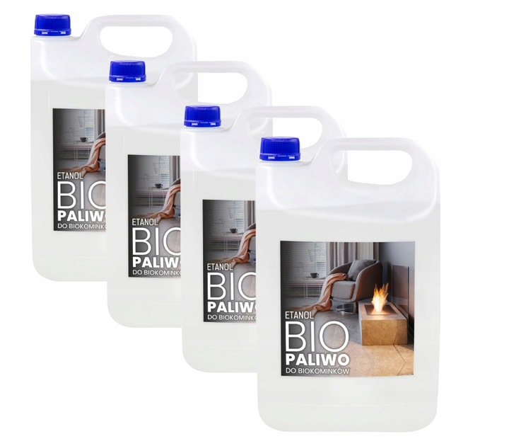Biopaliwo do biokominka bezzapachowe bioetanol 4x5 L