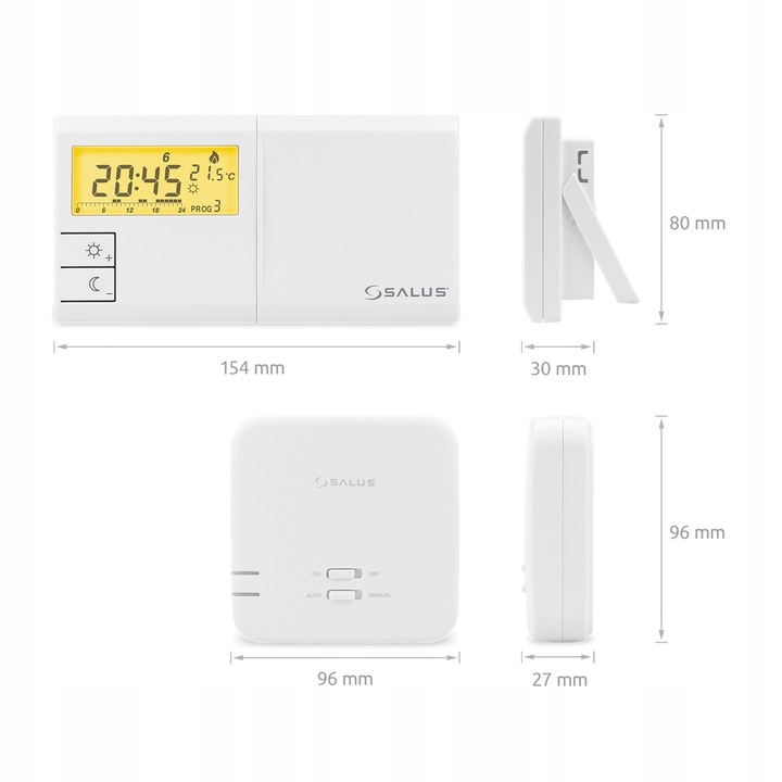 SALUS STEROWNIK REGULATOR 091FLRFV2 TERMOSTAT PIECA KOTŁA BEZPRZEWODOWY