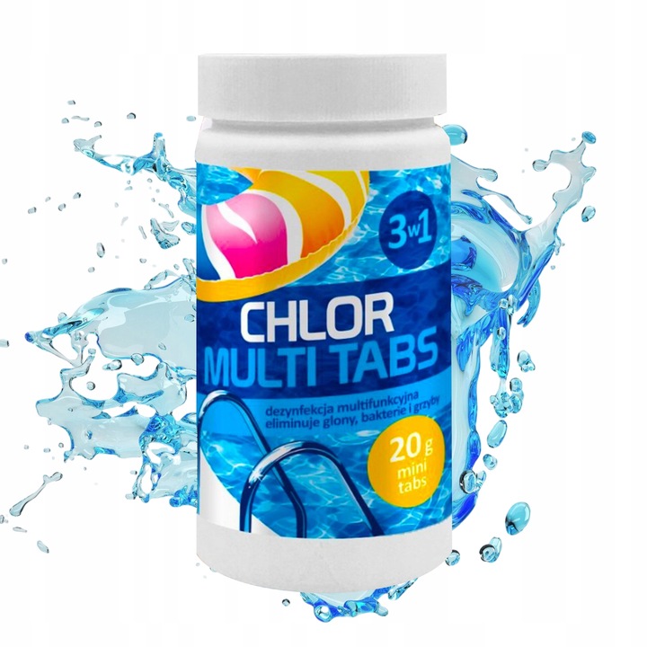 Chlor do basenu multi tabletki GAMIX 3w1 chemia spa 1kg 50x 20g