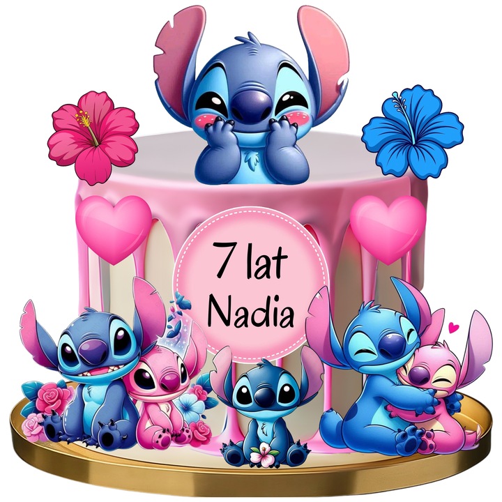 WYDRUK CUKROWY NA TORT LILO I STICH MASA CUKROWA LILO I ANGEL STICZ