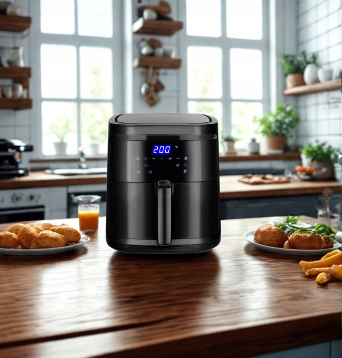 FRYTKOWNICA BEZTŁUSZCZOWA AIR FRYER 7L 1900W XL FRYTOWNICA LCD SMART