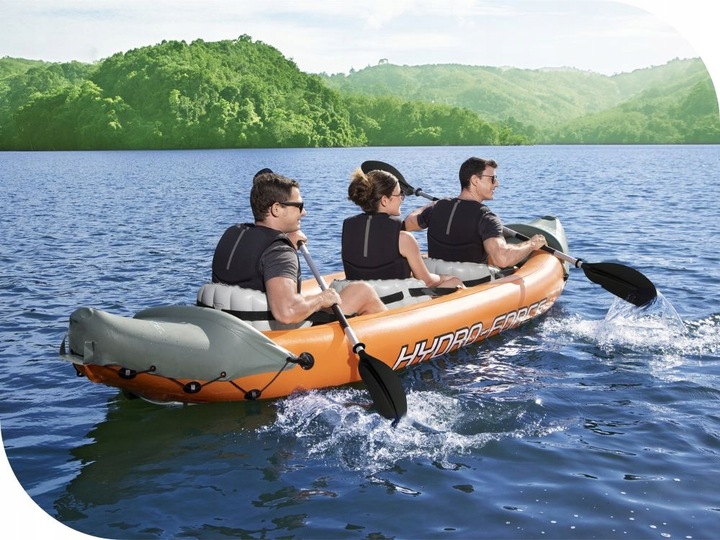 Kajak 3 osobowy Rapid Bestway 65132 Pompka Wiosła Torba NOWY MODEL 2024