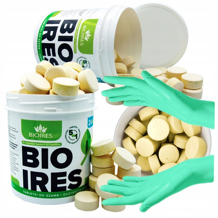 TABLETKI BAKTERIE DO SZAMBA OCZYSZCZALNI BIOIRES TABS PREPARAT NA ROK
