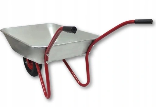 TACZKA OGRODOWA LEKKA OCYNKOWANA MOCNA Z METALOWYM KOŁEM 120 L / 80L