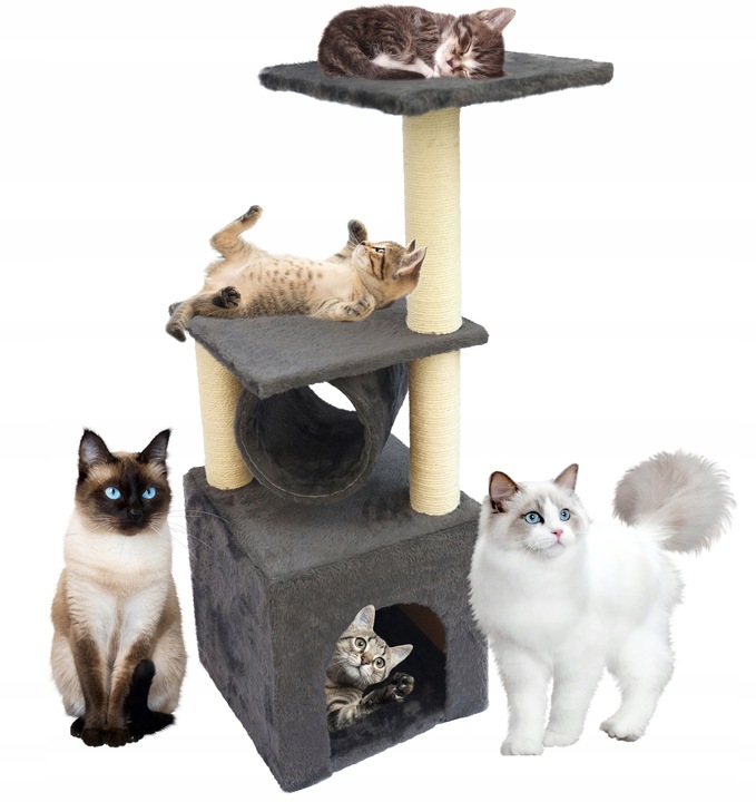 DRAPAK DLA KOTA WIEŻA LEGOWISKO do leżenia DOMEK Budka 4 Poziomy Tuba