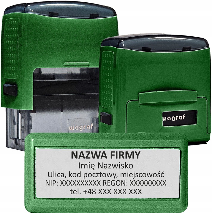 WAGRAF B3s - PIECZĄTKA do 6 wersów - 12 kolorów obudowy do wyboru - RÓŻOWY