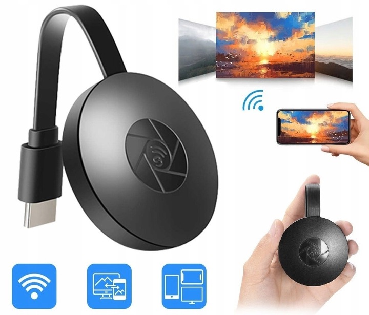 ADAPTER G2 HDMI WIFI CHROMECAST STREAM HD WECAST BEZPRZEWODOWY MIRRORSCREEN