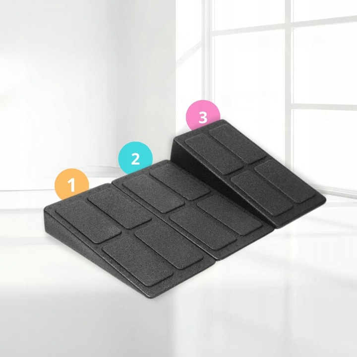 Bloczek pochylny squat wedge block 3 elementy do rozciągania przysiady nogi