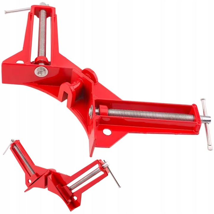 ŚCISK KĄTOWY STOLARSKI IMADŁO NAROŻNE ŚRUBY UCHWYT METALOWY 4 SZT