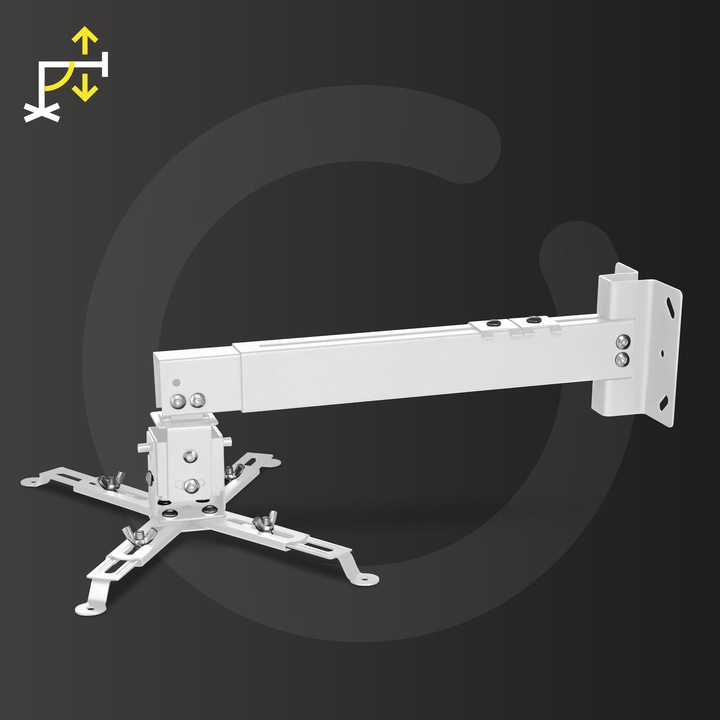 UCHWYT OBROTOWY do projektora Sufitowy Ścienny dł do 65 cm UNIWERSALNY