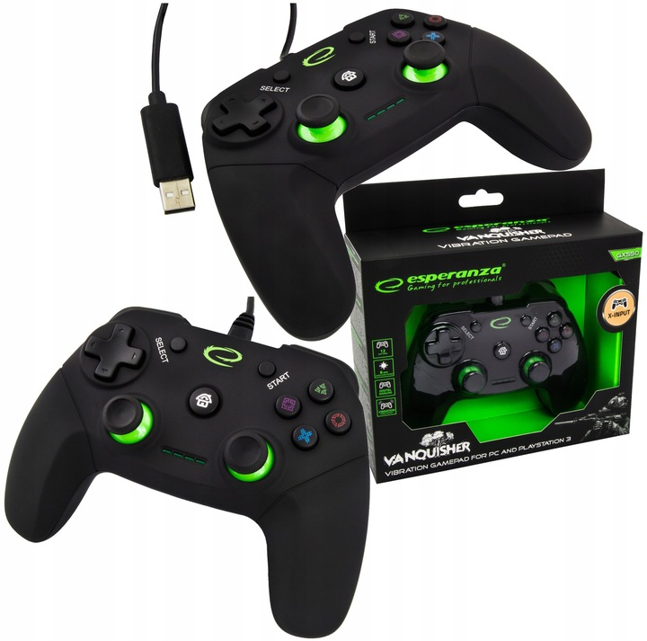 ESPERANZA GAME PAD DO KOMPUTERA I KONSOLI PS3 PLAYSTATION 3 - Z WIBRACJAMI