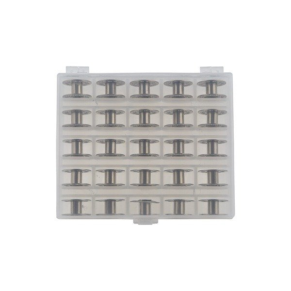 Szpulka do bębenka do maszyny do szycia metalowa 25 szt. pudełko