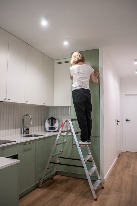 Drabina aluminiowa składana 6 stopniowa 2x6 dwustronna domowa GRATIS