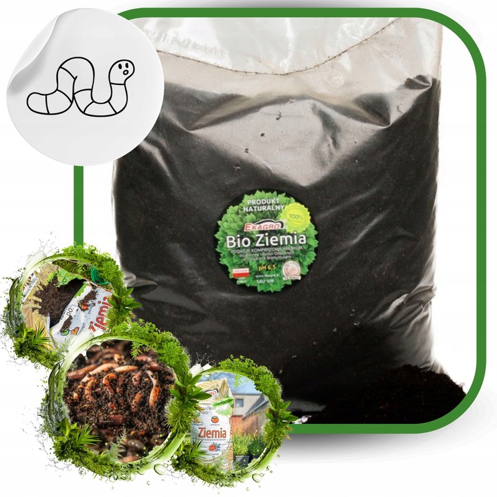 Bio Ziemia Ogrodowa Uniwersalna z EKO Nawozem Podłoże od Dżdżownic
