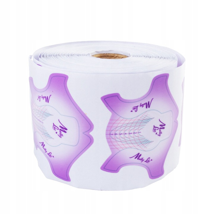 Szablony do paznokci formy do manicure Flexible MollyLac fioletowe 500szt