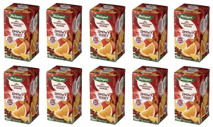 10x 60g HERBAPOL Herbaciany Ogród herbatka owocowa zimowy sekret KARTON