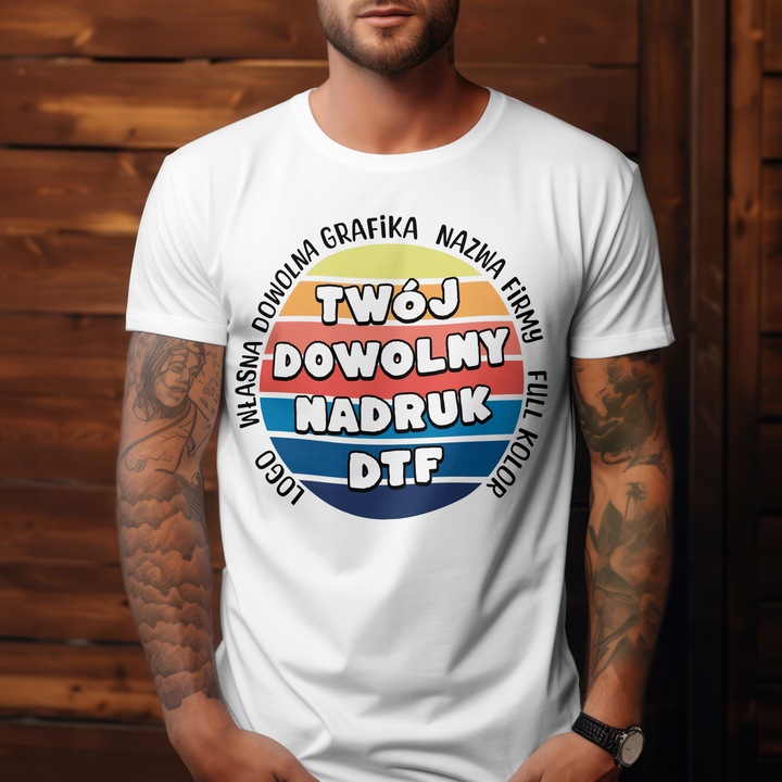 TSHIRT KOSZULKA FIRMOWA Z WŁASNYM NADRUKIEM LOGO ZDJĘCIE DOWOLNA GRAFIKA XL