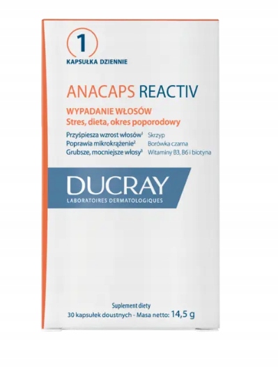 DUCRAY ANACAPS REACTIV na wypadanie włosów 30 kaps