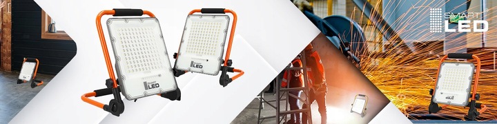 Halogen LED Naświetlacz Akumulatorowy Budowlany 100W Roboczy Przenośny