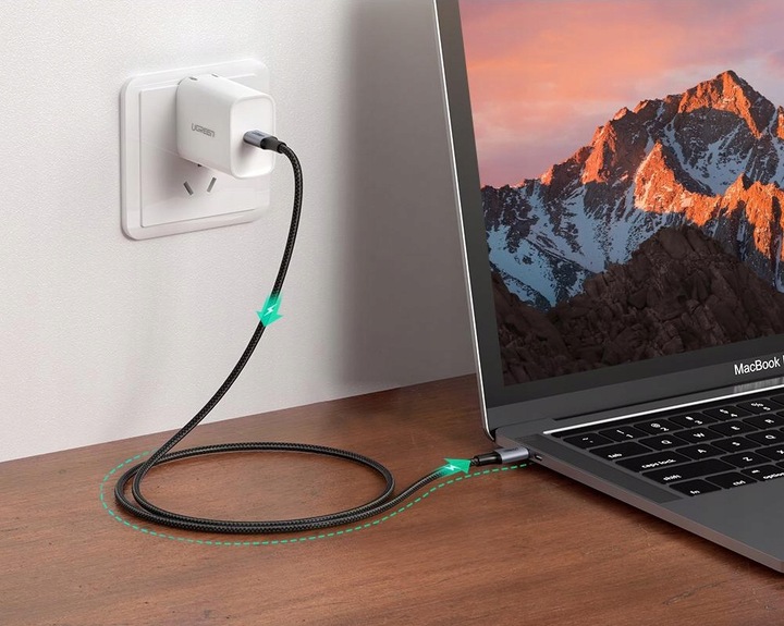 UGREEN MOCNY KABEL PRZEWÓD USB C DO USB-C QC 3.0 PD FCP 100W 5A 480MB/S 3M