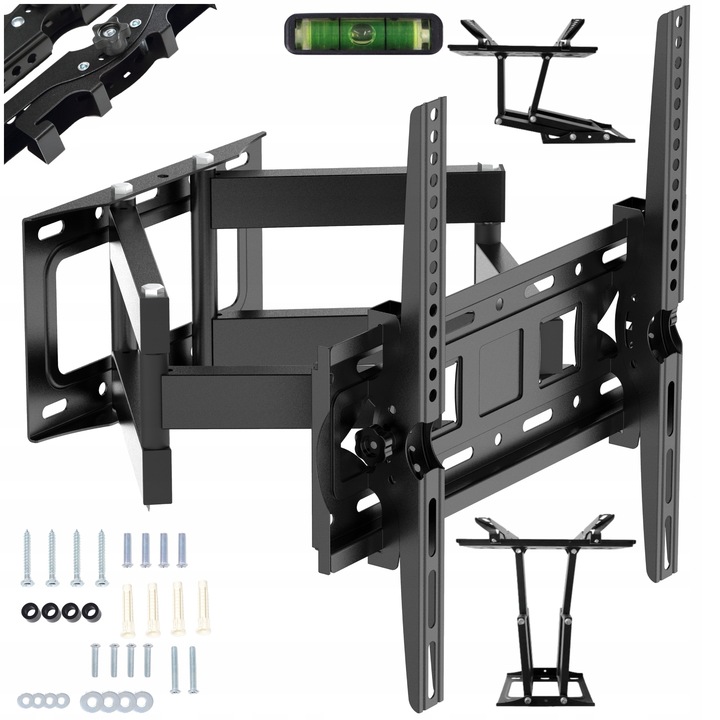 UCHWYT DO TELEWIZORA TV ŚCIENNY WIESZAK 26-75 CALI ŚRUBY POZIOMICA