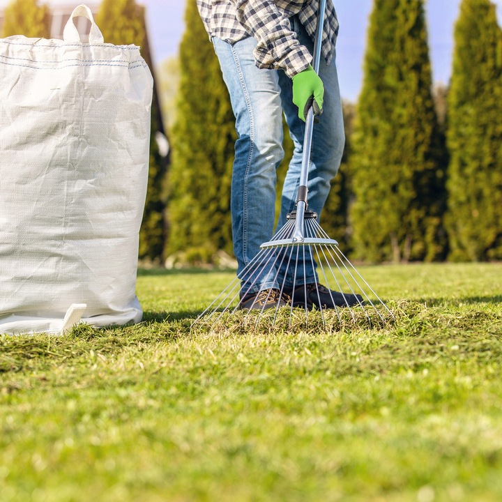 GRABIE METALOWE DO LIŚCI TRAWY Z TRZONKIEM WACHLARZOWE REGULOWANE