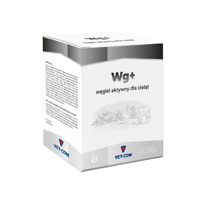 Wg+ (10x100 g) węgiel aktywny dla cieląt