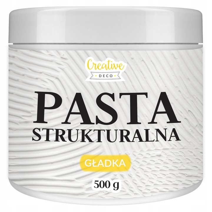 Pasta strukturalna gładka biała do tworzenia struktur i efektów 3D 500g