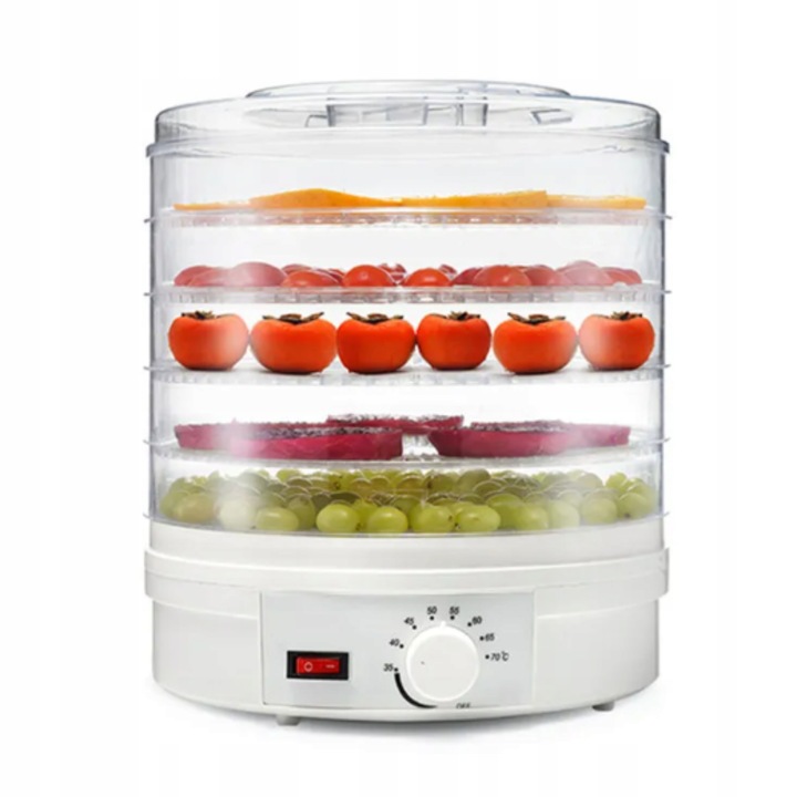 SUSZARKA SPOŻYWCZA DO GRZYBÓW OWOCÓW WARZYW REGULACJA 5 POZIOMÓW 600W