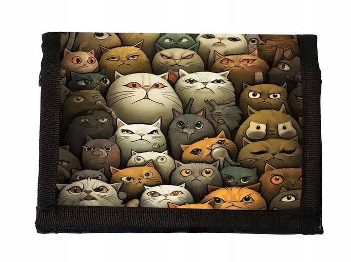Portfel na Rzep Kotki materiałowy portfel Kotek