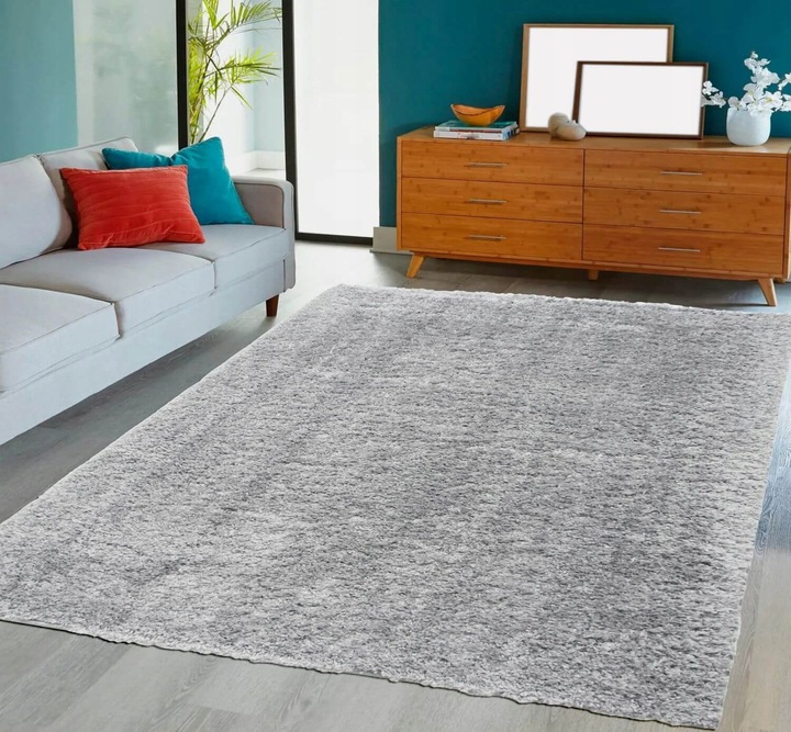 DYWAN SHAGGY WŁOCHATY DO SALONU SYPIALNI MIĘKKI PLUSZOWY SZARY 60X100