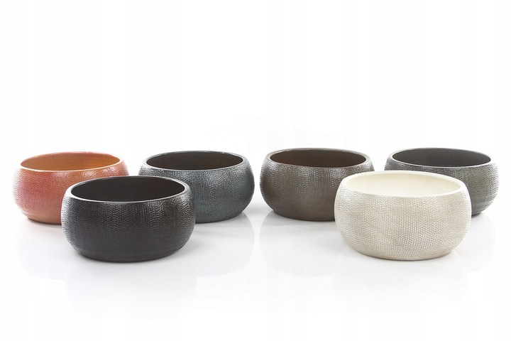 brązowa ceramiczna doniczka na drzewko BONSAI misa PORTO B. 27/13 do bonzai