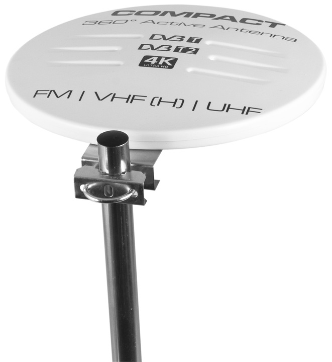 ANTENA DOOKÓLNA DO TV NAZIEMNEJ DVB-T2 ZEWNĘTRZNA AKTYWNA 4K HD MUX8 FM 360
