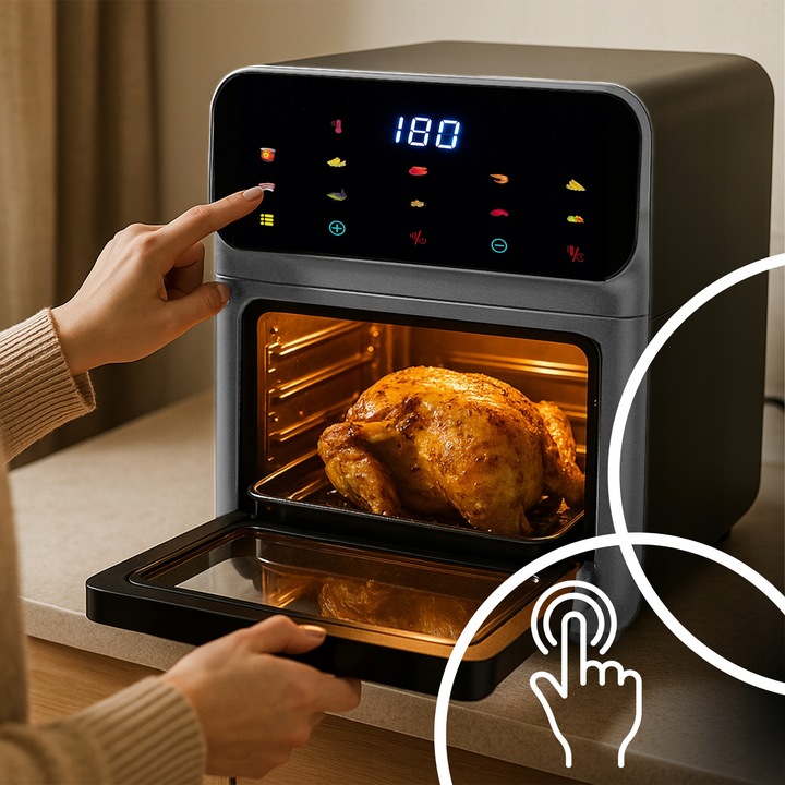 FRYTKOWNICA BEZTŁUSZCZOWA AIR FRYER 8,5L PIEKARNIK 1350W 10 TRYBÓW