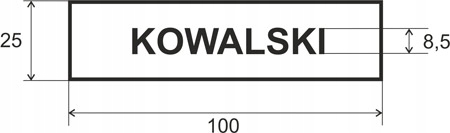 Nazwisko na mundur WOJSKO wz2010 us-22 imiennik x4 czarny