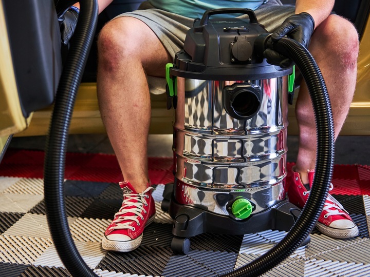 ODKURZACZ PRZEMYSŁOWY WARSZTATOWY MOKRO SUCHO HEPA POPIÓŁ GIPS MOCNY