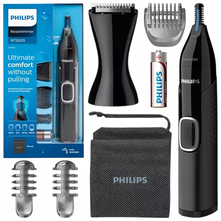 TRYMER DO USZU BRWI NOSA PHILIPS + ETUI NT5650