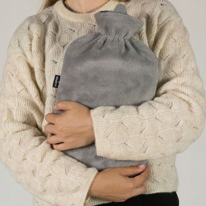 Duży termofor gumowy w pokrowcu Pasper XXL - 3500 ml - 8 godzin cieplnych