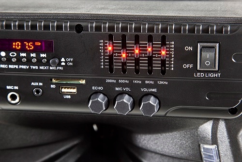 Głośnik bluetooth przenośny Karaoke z mikrofonem Manta SPK5033 czarny