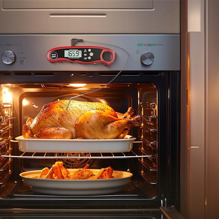 TERMOMETR KUCHENNY -50-300°C BEZPRZEWODOWY CYFROWY LCD SONDA DO MIĘS STEKÓW