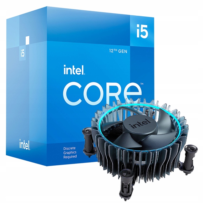 Procesor INTEL Core i5-12400F 6x2,5->4,4GHz BOX z chłodzeniem