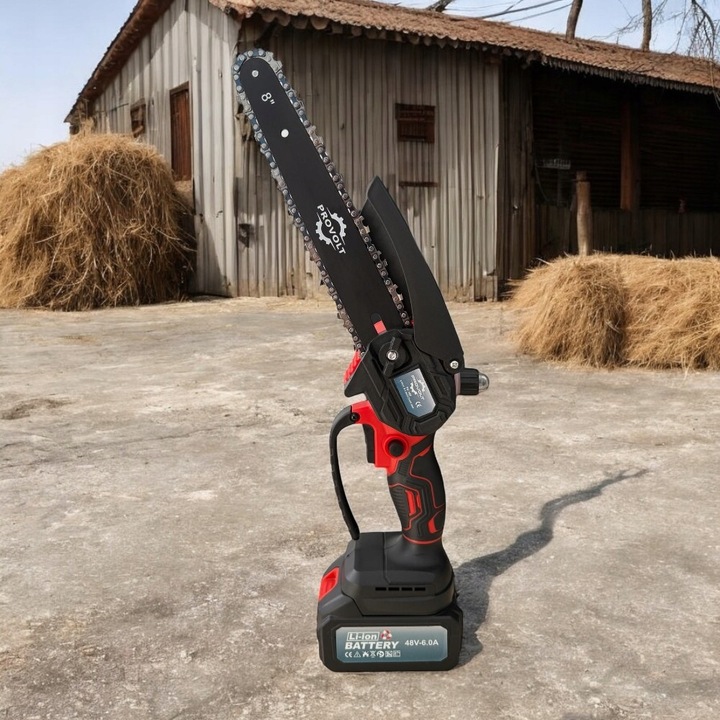 PIŁA ŁAŃCUCHOWA BEZSZCZOTKOWA AKUMULATOROWA PILARKA 6" + 8" CALI 2 AKU