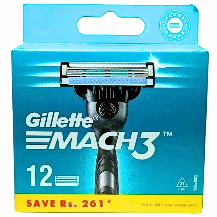 Gillette Mach 3 wkłady ostrza nożyki do maszynki do golenia Mach3 12 sztuk