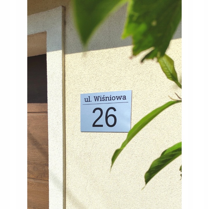 TABLICZKA TABLICA ADRESOWA NUMER DOMU ALUMINIOWA NAZWA NR ULICY ADRES 30X20