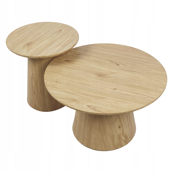 ZESTAW STOLIKÓW KAWOWYCH STYL BOHO SCANDI JAPANDI ZESTAW 2SZT Ø60