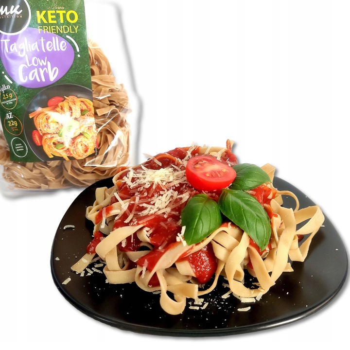 KETO Makaron białkowy Tagliatelle Wstążki TYLKO 2,5g węglowodanów LOW