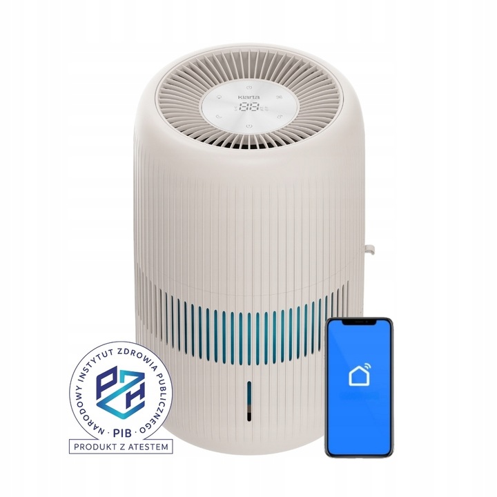Nawilżacz ewaporacyjny KLARTA Humea Grande WiFi Beige LED 80m² 600