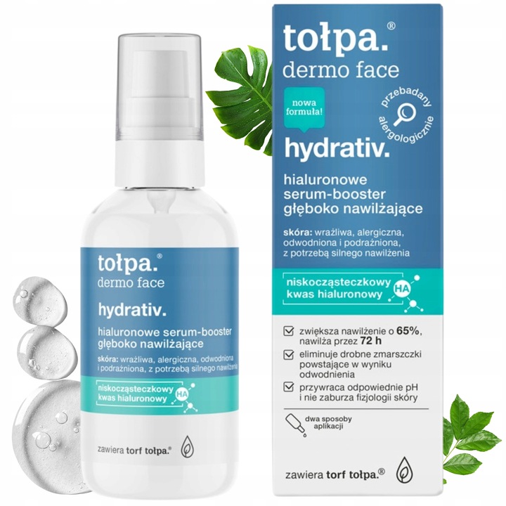 Hialuronowe Serum-Booster Silnie Nawilżające Przeciw Zmarszczkom 75ml Tołpa
