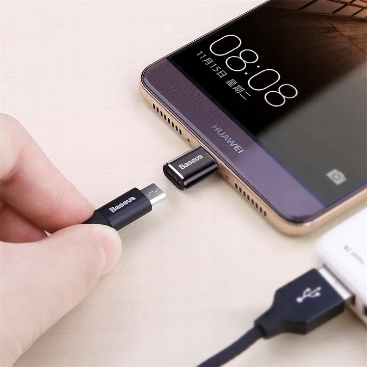 BASEUS ADAPTER PRZEJŚCIÓWKA Z USB-C DO USB OTG DO KOMPUTERA ŁADOWARKI 2 SZT